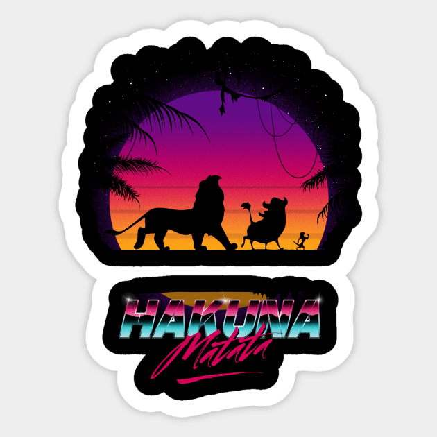 Retro Matata - Lion King - Sticker | TeePublic